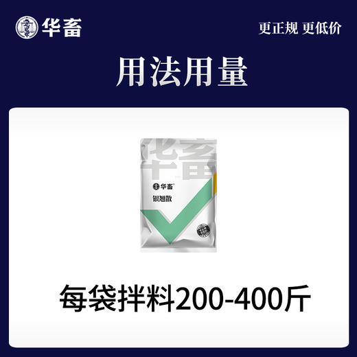 华畜兽用 银翘散500g 风热感冒咳嗽 消炎退肿 禽畜用中兽药 呼吸道 支原体 商品图4