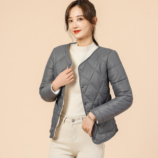 SX-8208保暖加绒加厚一体绒内胆袖子带毛拼袖长袖女款8208 商品图1