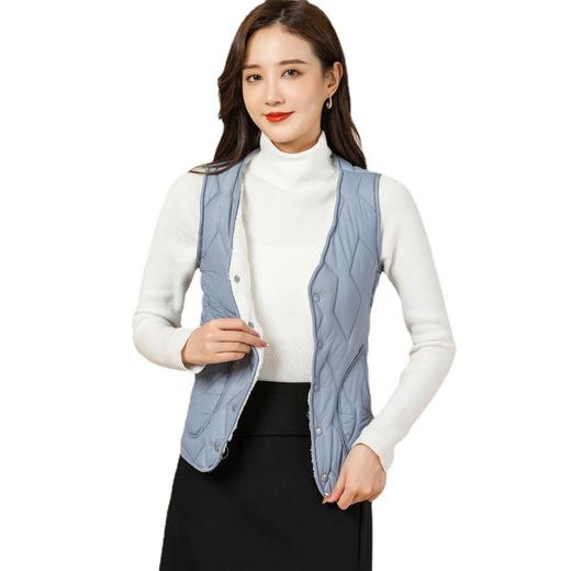 SX-8022新款加绒加厚舒适家居保暖冬季短款口袋修身贴袋马甲8022 商品图0