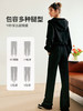 OLrain法式黑色休闲裤女秋季2022年新款宽松直筒阔腿拖地运动卫裤 商品缩略图2