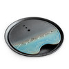 陶瓷储水式干泡茶盘日式家用小茶台茶海功夫茶具圆形茶盘托盘 山川海浪茶盘-蓝黑-大V3a 商品缩略图6