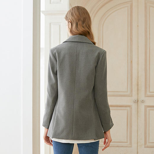 欧芮儿春装2019款女装宽松显瘦翻驳领长袖外套女中长款春秋外衣 商品图1