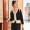 OLrain欧芮儿法式黑色毛衣外套女秋冬2022年新款修身拉链针织开衫 商品缩略图0