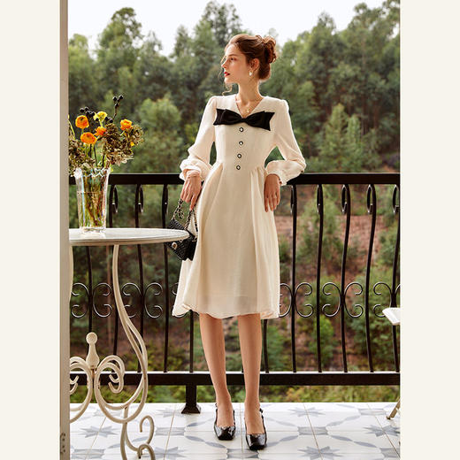 欧芮儿小香风连衣裙女春季2022年新款收腰显瘦法式气质高级感裙子 商品图0