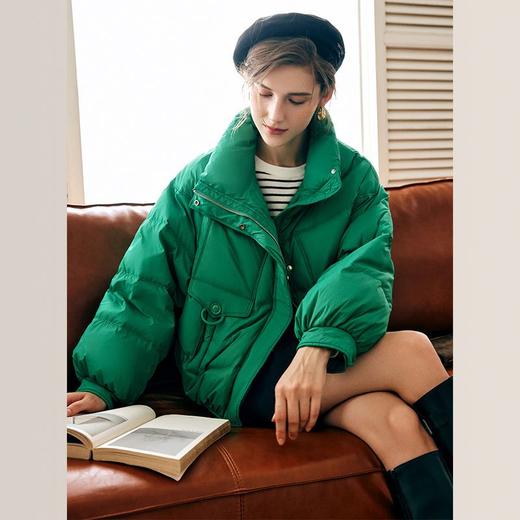 OLrain欧芮儿法式杏色连帽卫衣女早秋2022新款慵懒风减龄印花上衣 商品图1