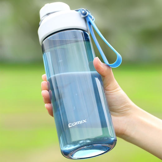 齐心 L320 蓝色随手杯水杯太空杯户外出行运动学生办公室水壶茶壶 商品图2