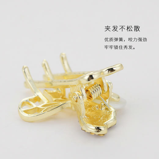 LBE-dz587蝴蝶发夹女感猫眼石水钻刘海侧边夹小号抓夹发卡头饰 商品图1