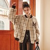 OLrain欧芮儿法式格子毛呢外套女秋冬2025年新款宽松加厚毛绒皮草 商品缩略图3
