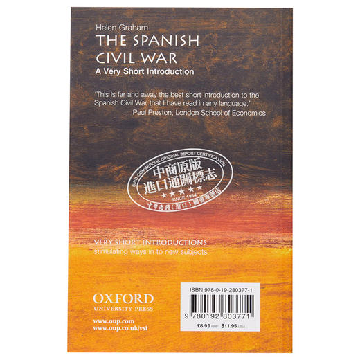 西班牙内战（牛津通识读本） 英文原版 The Spanish Civil War: A Very Short Introduction Helen Graham OUP Oxford 历史 商品图1