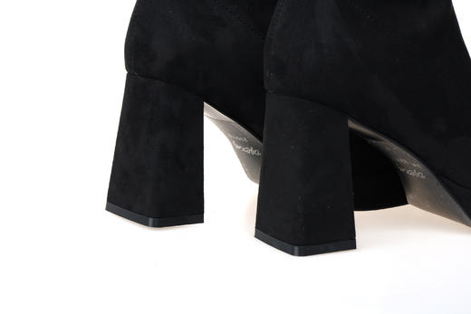 豪麟名鞋奥莱迪嘉女装进口弹力绒布时尚雅致靴DJELA22WN015黑色  原价2660元 商品图2