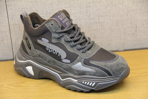 豪行冬款20451301厚底老爹鞋加绒女鞋百搭网红运动休闲鞋ins潮鞋 商品图1