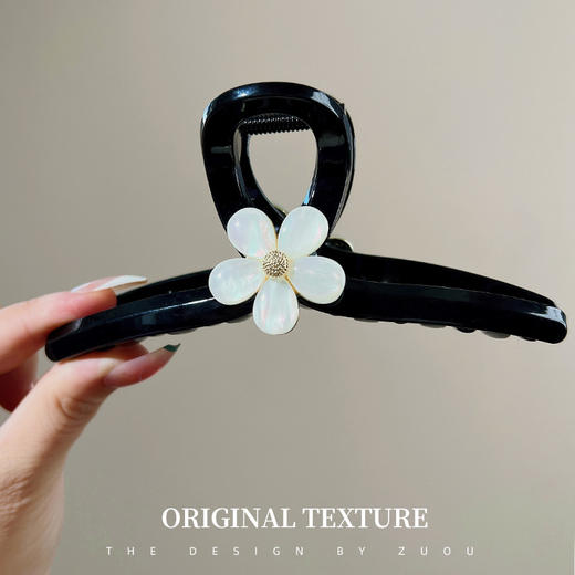 LBE-dz655-7花朵抓夹女大号后脑勺盘发发夹感鲨鱼夹韩国优雅夹子头饰 商品图4