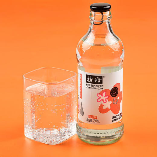 褚橙 橙花味蜜瓜味葡萄味苏打气泡水0糖0脂0卡290ml*8瓶装整箱 商品图2