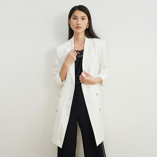 EITIE爱特爱秋季新款时尚洋气大气通勤百搭显瘦风衣外套女长6704403 商品图6