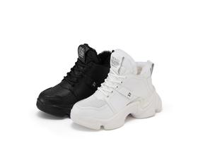 westory2021冬季新款透气厚底显高休闲鞋绒里女鞋S21DS81491