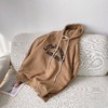 老米优品  / 加绒加厚！复古咖啡色！秋冬氛围感满满！《简约百搭字母连帽加绒卫衣》不管是日常通勤还是出门玩，穿这件卫衣都ok！老米墙裂推荐要入的卫衣！WY221012E 商品缩略图12