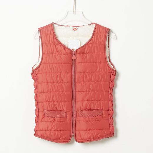 SX-2102新款女士保暖马甲加绒女款冬季马甲拉链长毛马甲2102款 商品图4