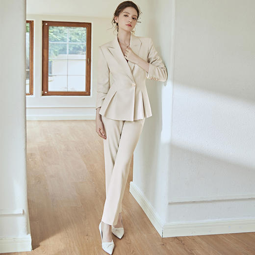 职业套装女商务秋装长袖西装正装气质女神范轻奢高端套裤工作服秋 商品图1