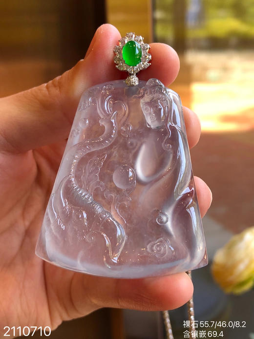 玻璃普贤菩萨吊坠【2110710】具体价格微信咨询 商品图2