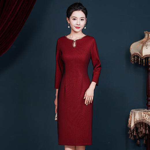 JC-ZS5261喜婆婆婚宴装平时可穿丈母娘结婚婚宴礼服高贵旗袍 商品图2