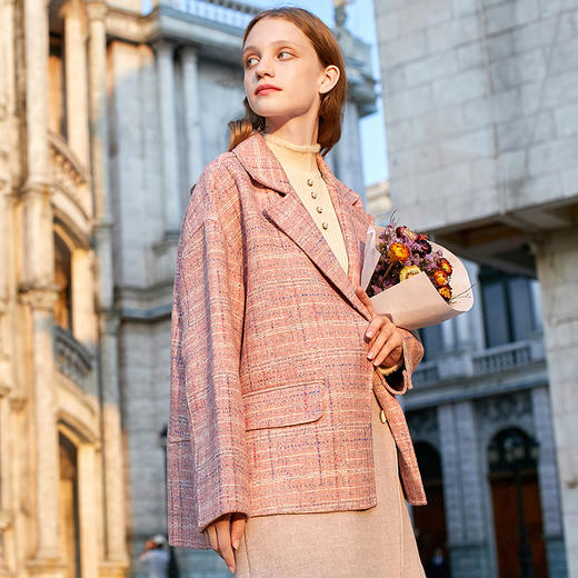 @欧芮儿2019冬装中长款毛呢外套 商品图3