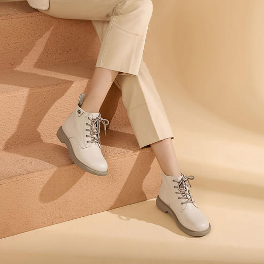 西村名物2022年秋冬新款女英伦风短靴单靴ins潮44121 商品图4