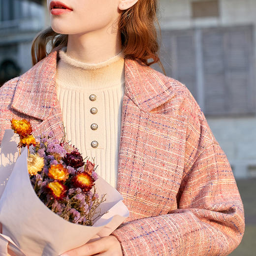 @欧芮儿2019冬装中长款毛呢外套 商品图2