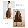 OLrain欧芮儿法式驼色半身裙女秋季2022新款高腰中长款a字伞摆裙 商品缩略图2