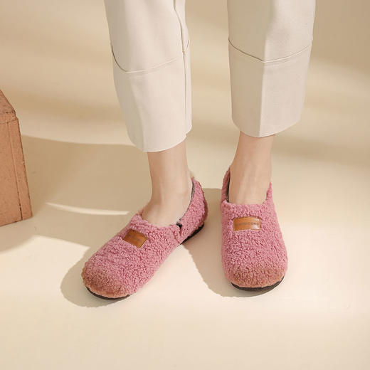 西村名物2022秋季款加绒毛毛鞋女柔软休闲女鞋37931 商品图3