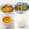 回锅肉+虾仁蒸蛋+腊味蒜苔+米饭 商品缩略图0