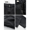 HIM漢崇 经典黑色洗水做旧修身弹力牛仔裤男【后袋压印】2025冬季 商品缩略图3
