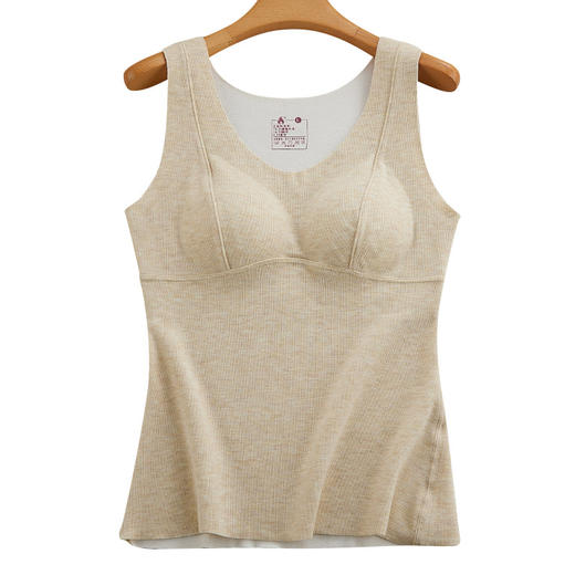 免穿文胸！【37°恒温保暖！双面磨毛】秋冬加绒加厚保暖背心，带胸垫聚拢一体文胸，打底双面德绒保暖内衣女 商品图4