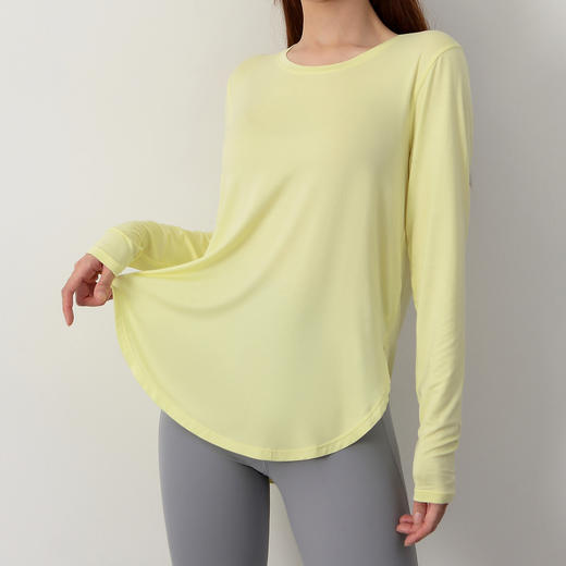 跃牌【周游世界系列】宽松遮肉显瘦运动上衣瑜伽长袖ZY0531 商品图0