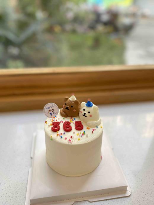 四寸熊兔奶油蛋糕 下单前请仔细阅读商品详情 商品图0