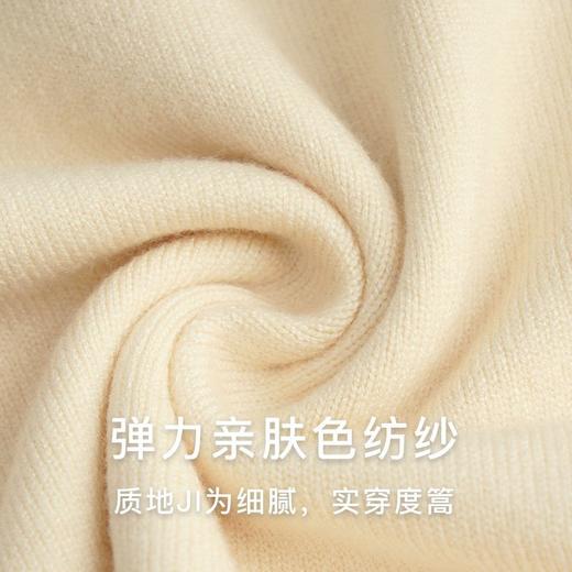 OLrain欧芮儿法式中长款针织连衣裙女春季2025新款收腰半高领伞裙 商品图2