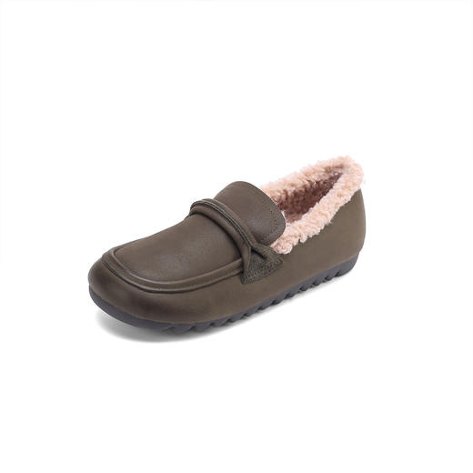 西村名物22年秋冬新款加绒保暖棉鞋豆豆鞋37911 商品图1