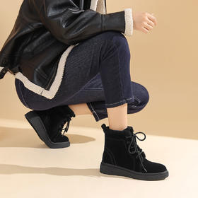 西村名物女2022秋冬新款厚底增高短靴切尔西靴潮44451