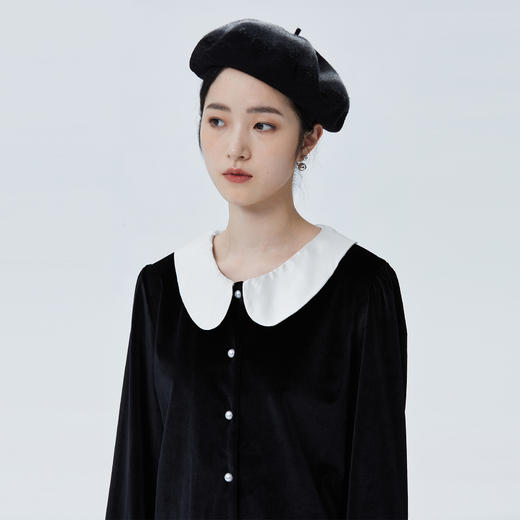 独特别致 BLEO 丝绒娃娃领珍珠纽扣家居服套装 商品图8