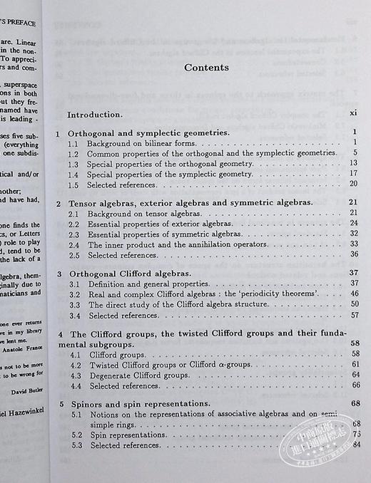 【中商原版】正交和辛克利福德代数 Orthogonal and Symplectic Clifford Algebras 英文原版 A Crumeyrolle 商品图5