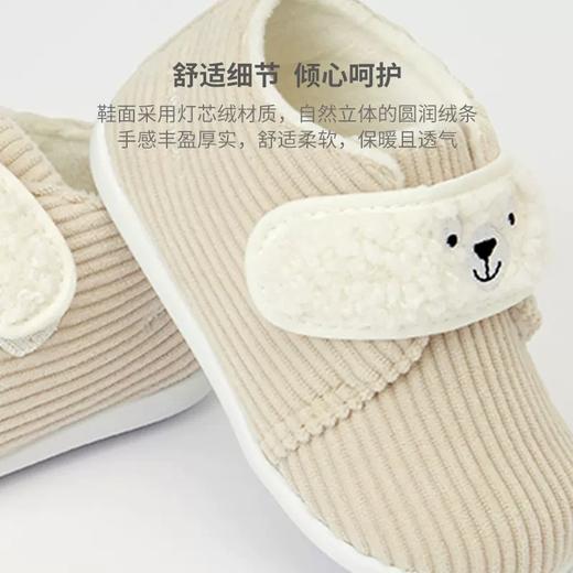 英氏婴儿灯芯绒学步鞋宝宝加绒保暖鞋子可爱超萌童鞋YFXKJ32181A 商品图3