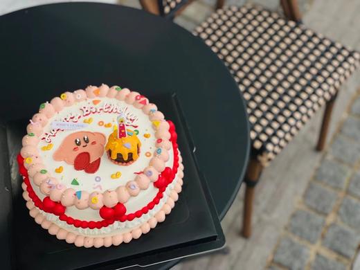 星之卡比手绘奶油裱花蛋糕 商品图0