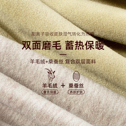 黛唯梵新款秋冬羊绒蚕丝无痕一体式带胸垫保暖打底内衣女打底套装背心女 商品图3