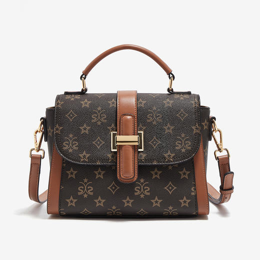 【包包专区】Safiya/索菲娅包包2022新款印花手提包时尚单肩包女式斜挎包女包 SF9158013Y 商品图1