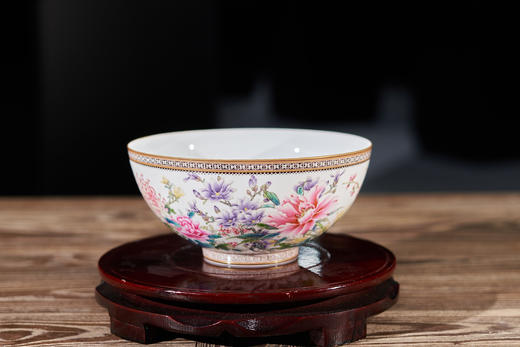 粉彩万花薄胎碗 商品图0