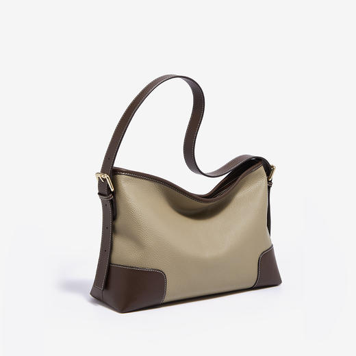 【直播特惠】Safiya/索菲娅2022新款头层牛皮手提包单肩包包女式斜挎包女包 SF9135015Y 商品图3