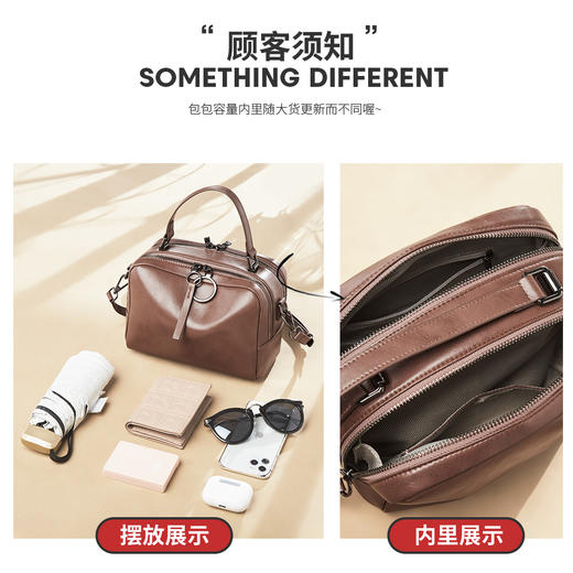 【直播秒杀】Safiya/索菲娅牛皮2022新款枕头包单肩包包女斜挎包手提女包 SF9135014Y 商品图5