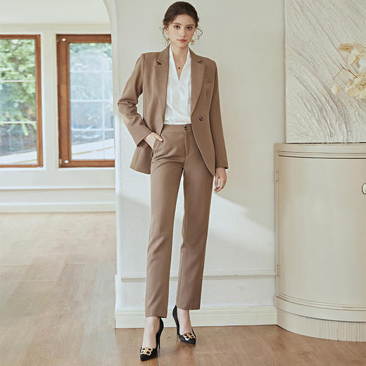 高级感职业西装套装女春秋2022新款时尚气质职场正装面试西服外套 商品图0