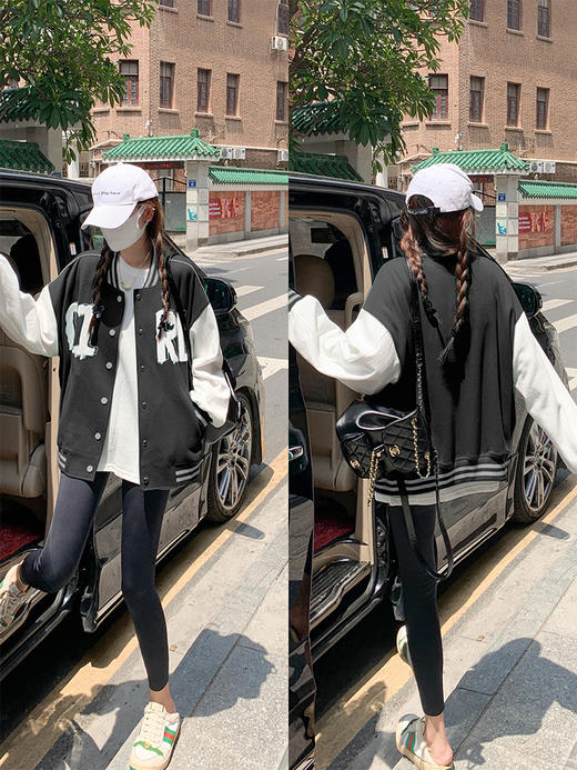 <曾小咸推荐>减龄学院风外搭宽松bf风夹克外套 日常229 立减129.01 秒杀99.99！！ 商品图4