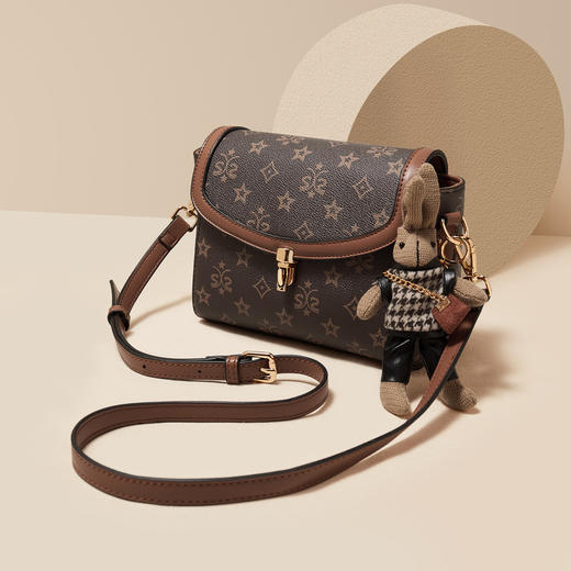 【预热双12】Safiya/索菲娅2022新款印花手机包时尚单肩包包女式斜挎包女包 SF9151022Y 商品图1