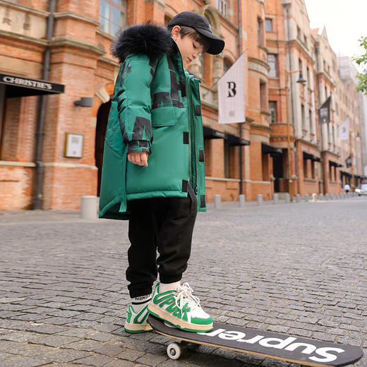 【母婴用品】-2022新款儿童羽绒服加厚中长款中大男童宝宝 商品图2